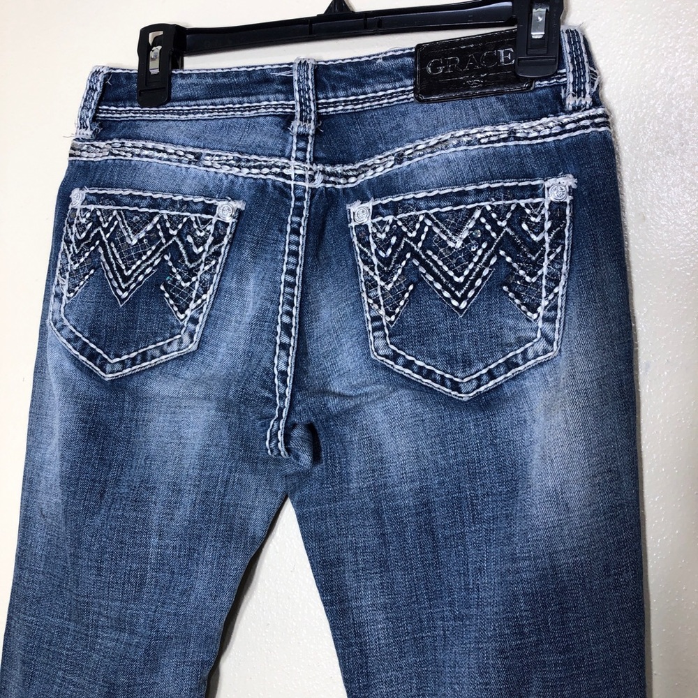 Grace in LA Jeans Womens Size 27 Low Rise Straight Leg - Picture 1 of 6